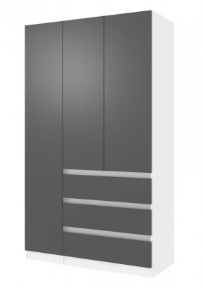 ПАРУС Шкаф 3х- ств. 1200 (белый/графит) в Советском - sovetskiy.ok-mebel.com | фото
