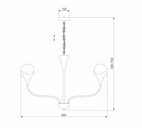 Подвесная люстра Eurosvet Calyx 60169/6 никель в Советском - sovetskiy.ok-mebel.com | фото 3