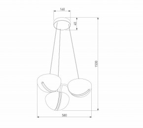 Подвесная люстра Eurosvet Emisfero 50083/3 LED золото в Советском - sovetskiy.ok-mebel.com | фото 6