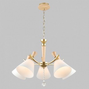 Подвесная люстра Imex MD.6132 MD.6132-5-P-GD+WOOD в Советском - sovetskiy.ok-mebel.com | фото 2