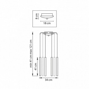 Подвесная люстра Lightstar Tubo L8T747247 в Советском - sovetskiy.ok-mebel.com | фото 3