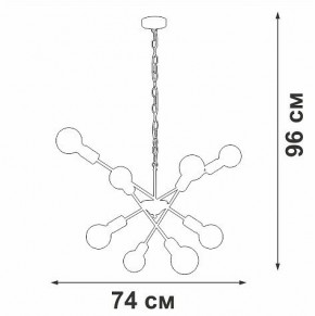 Подвесная люстра Vitaluce V4750 V4750-0/8 в Советском - sovetskiy.ok-mebel.com | фото 5