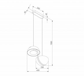 Подвесной светильник Eurosvet Emisfero 50083/2 LED золото в Советском - sovetskiy.ok-mebel.com | фото 4