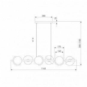 Подвесной светильник Eurosvet Moity 70149/6 черный/латунь Smart в Советском - sovetskiy.ok-mebel.com | фото 3