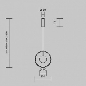 Подвесной светильник Maytoni Paparazzi MOD407PL-L12B3K1 в Советском - sovetskiy.ok-mebel.com | фото 2