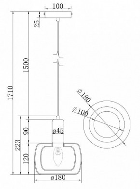 Подвесной светильник Maytoni Vision MOD411PL-01G в Советском - sovetskiy.ok-mebel.com | фото 7