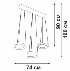 Подвесной светильник Vitaluce V3047 V3047-1/3S в Советском - sovetskiy.ok-mebel.com | фото 4