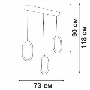 Подвесной светильник Vitaluce V3049 V3049-0/3S в Советском - sovetskiy.ok-mebel.com | фото 4