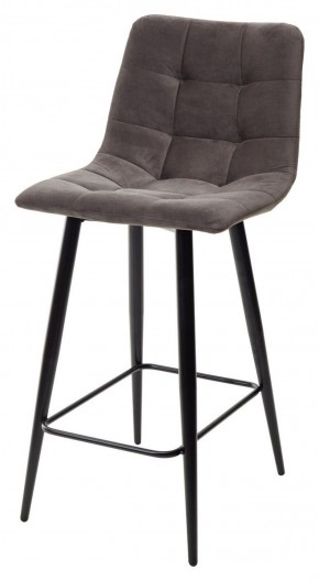Полубарный стул CHILLI-QB графит #14, велюр / черный каркас (H=66cm) М-City в Советском - sovetskiy.ok-mebel.com | фото