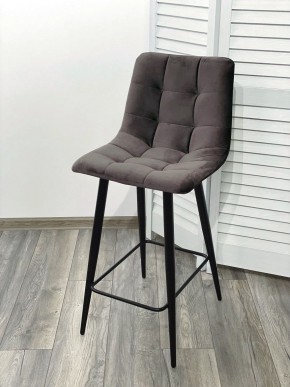 Полубарный стул CHILLI-QB графит #14, велюр / черный каркас (H=66cm) М-City в Советском - sovetskiy.ok-mebel.com | фото 2