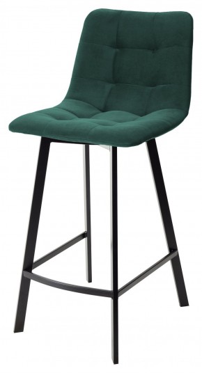 Полубарный стул CHILLI-QB SQUARE зеленый #19, велюр / черный каркас (H=66cm) М-City в Советском - sovetskiy.ok-mebel.com | фото 1