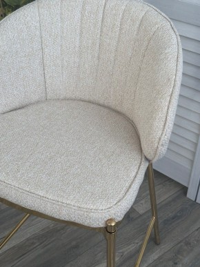 Полубарный стул WENDY TRF-11 светло-бежевый, ткань / золотой каркас (H=65) М-City в Советском - sovetskiy.ok-mebel.com | фото