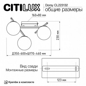 Потолочная люстра Citilux Dorsy CL223132 в Советском - sovetskiy.ok-mebel.com | фото 12