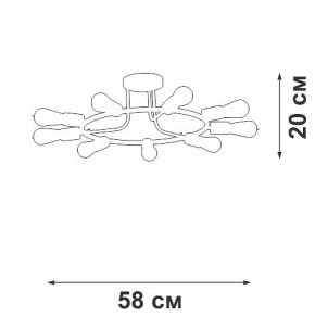 Потолочная люстра Vitaluce V3797 V3797-1/9PL в Советском - sovetskiy.ok-mebel.com | фото 2