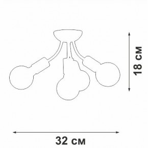 Потолочная люстра Vitaluce V3927 V3927-1/4PL в Советском - sovetskiy.ok-mebel.com | фото 6