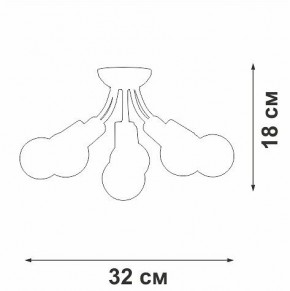 Потолочная люстра Vitaluce V3927 V3927-1/6PL в Советском - sovetskiy.ok-mebel.com | фото 6