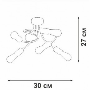 Потолочная люстра Vitaluce V3928 V3928-1/6PL в Советском - sovetskiy.ok-mebel.com | фото 4