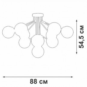 Потолочная люстра Vitaluce V42870 V42870-8/10PL в Советском - sovetskiy.ok-mebel.com | фото