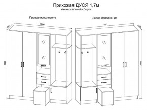 Прихожая Дуся 1.7 УНИ (Дуб Бунратти/Белый Бриллиант) в Советском - sovetskiy.ok-mebel.com | фото 2