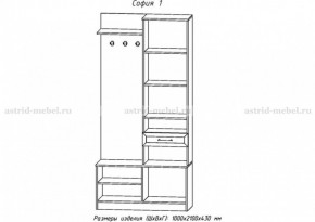 Прихожая София 1 в Советском - sovetskiy.ok-mebel.com | фото 2