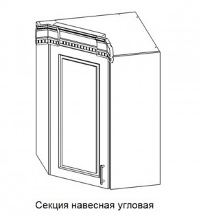 Секция навесная угловая "Верона" (600*600) в Советском - sovetskiy.ok-mebel.com | фото