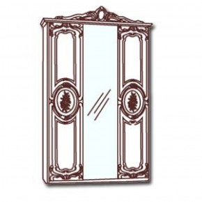Шкаф 3-х дверный с зеркалами (01.143) Роза (могано) в Советском - sovetskiy.ok-mebel.com | фото