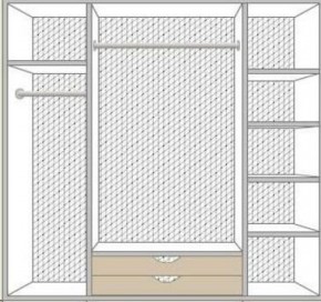 Шкаф 4-х дверный с зеркалами (02.144) Рома (беж) в Советском - sovetskiy.ok-mebel.com | фото 2