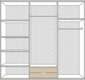 Шкаф 6-и дверный с зеркалами (02.146) Рома (беж) в Советском - sovetskiy.ok-mebel.com | фото 2