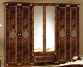 Шкаф 6-и дверный с зеркалами (02.146) Рома (орех) в Советском - sovetskiy.ok-mebel.com | фото