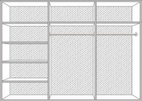 Шкаф 6-ти дверный с зеркалами (08.246) Ирина (беж) в Советском - sovetskiy.ok-mebel.com | фото 2