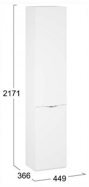 Шкаф для белья Глосс СМ-319.07.011 в Советском - sovetskiy.ok-mebel.com | фото 4