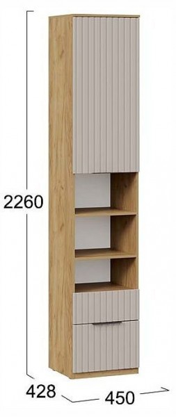 Шкаф комбинированный Хилтон Исп. 2 в Советском - sovetskiy.ok-mebel.com | фото 4