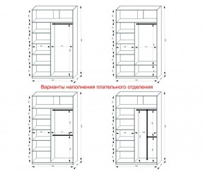 Шкаф-купе 1400 серии SOFT D1+D3+B2+PL1 (2 ящика+1штанга) профиль «Графит» в Советском - sovetskiy.ok-mebel.com | фото 7