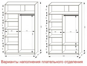 Шкаф-купе 1400 серии SOFT D6+D6+B2+PL3 (2 ящика+2штанги) профиль «Капучино» в Советском - sovetskiy.ok-mebel.com | фото 7