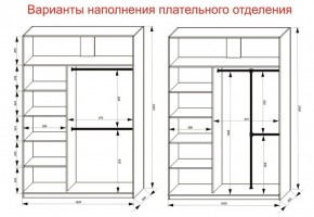 Шкаф-купе 1600 серии SOFT D1+D3+B2+PL1 (2 ящика+1штанга) профиль «Графит» в Советском - sovetskiy.ok-mebel.com | фото 7