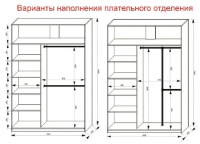 Шкаф-купе 1600 серии SOFT D6+D6+B2+PL3 (2 ящика+2штанги) профиль «Капучино» в Советском - sovetskiy.ok-mebel.com | фото 7