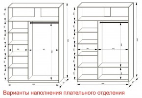 Шкаф-купе 1600 серии SOFT D6+D6+B2+PL3 (2 ящика+2штанги) профиль «Капучино» в Советском - sovetskiy.ok-mebel.com | фото 8