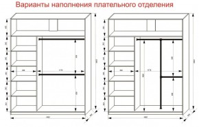 Шкаф-купе 1800 серии SOFT D6+D6+B2+PL3 (2 ящика+2штанги) профиль «Капучино» в Советском - sovetskiy.ok-mebel.com | фото 8