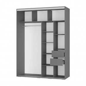 Шкаф-купе Крафт-6 1.6 м ШКК-06 (графит) в Советском - sovetskiy.ok-mebel.com | фото 2