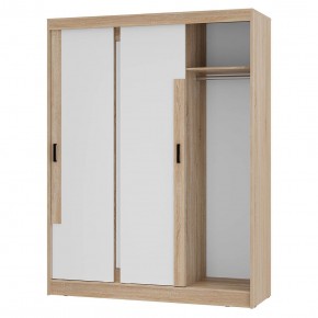 Шкаф-купе Смарт ШКК-06 (дуб сонома/белый) в Советском - sovetskiy.ok-mebel.com | фото 4