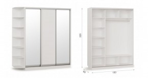 Шкаф-купе Тетрис 180/220 (ЗДЗ) Белый жемчуг в Советском - sovetskiy.ok-mebel.com | фото