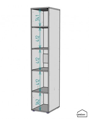 Шкаф Linnea MHR-1-2 2050х400х510 (ДВ-М 11.1.25) в Советском - sovetskiy.ok-mebel.com | фото 3