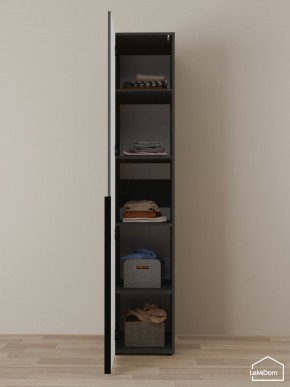 Шкаф Linnea MHR-1-2 2050х400х510 (Графит-М 11.1.25) в Советском - sovetskiy.ok-mebel.com | фото 4
