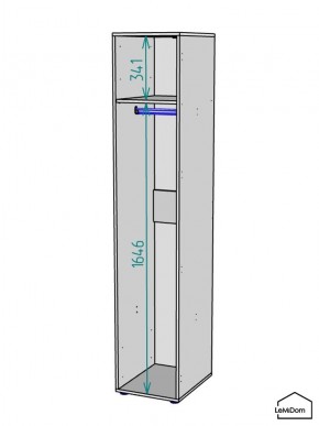 Шкаф Linnea MHR-1 2050х400х510 (Белый-М 11.1.2) в Советском - sovetskiy.ok-mebel.com | фото 3