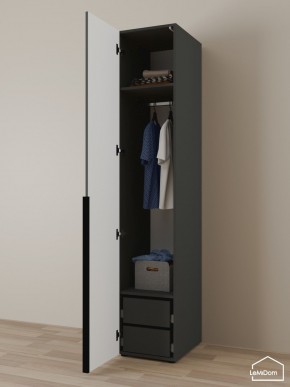 Шкаф Linnea MHR-1-3 2050х400х510 (Графит-М 11.1.25) в Советском - sovetskiy.ok-mebel.com | фото 5