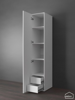 Шкаф Linnea MHR-1PO-4 2050х400х510 (Белый-М 11.1.1) в Советском - sovetskiy.ok-mebel.com | фото 4