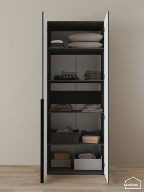 Шкаф Linnea MHR-2-2 2050х800х510 (Графит-М 11.1.25) в Советском - sovetskiy.ok-mebel.com | фото 4