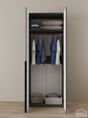 Шкаф Linnea MHR-2 2050х800х510 (Графит-М 11.1.25) в Советском - sovetskiy.ok-mebel.com | фото 4