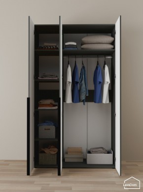 Шкаф Linnea MHR-3-1 2050х1200х510 (Графит-М 11.1.25) в Советском - sovetskiy.ok-mebel.com | фото 4