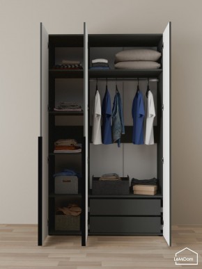 Шкаф Linnea MHR-3-2 2050х1200х510 (Графит-М 11.1.25) в Советском - sovetskiy.ok-mebel.com | фото 5